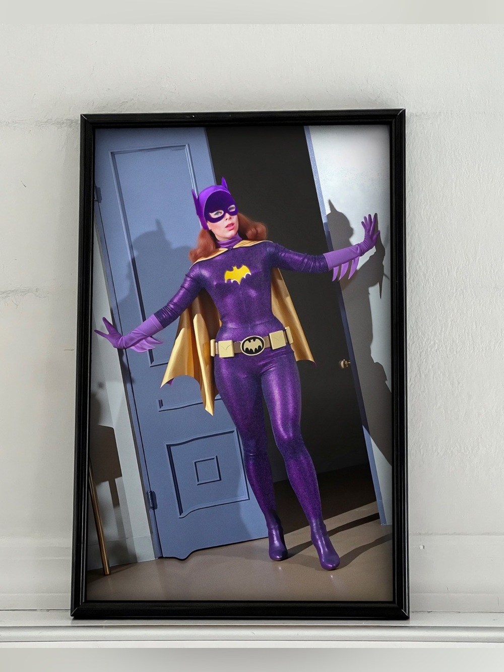 Batman Batgirl Yvonne Craig Pinup Girl Art Poster